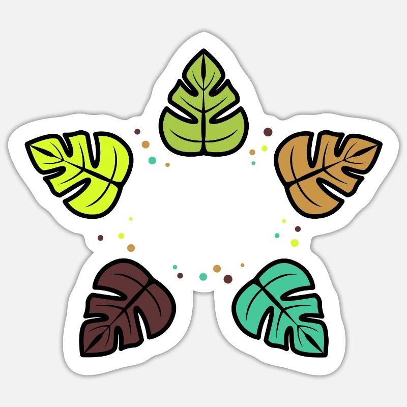 Monstera Mama - Sticker Größe S (10 x 10 cm) - Mattweiß