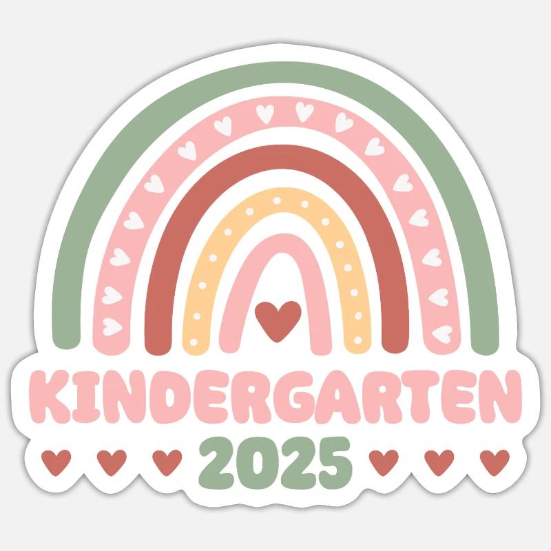 ich bin jetzt ein Kindergartenkind 2025 - Sticker Größe S (10 x 10 cm) - Mattweiß