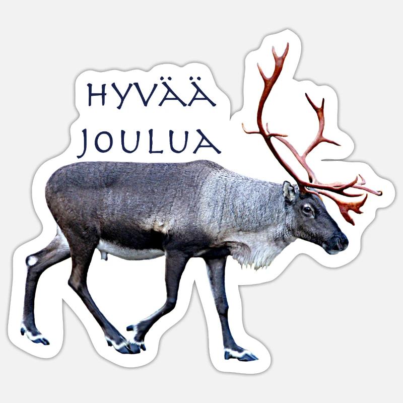 Hyvaa Joulua - Sticker size S (10 x 10 cm) - white matte