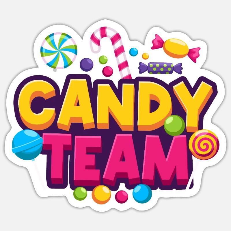 Candy Team Bonbons Sticker taille S (10 x 10 cm)