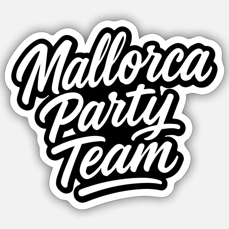 Mallorca Party Team - Sticker size S (10 x 10 cm) - white matte