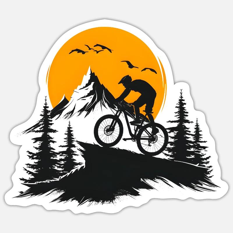 VTT - Sticker taille S (10 x 10 cm) - blanc mat