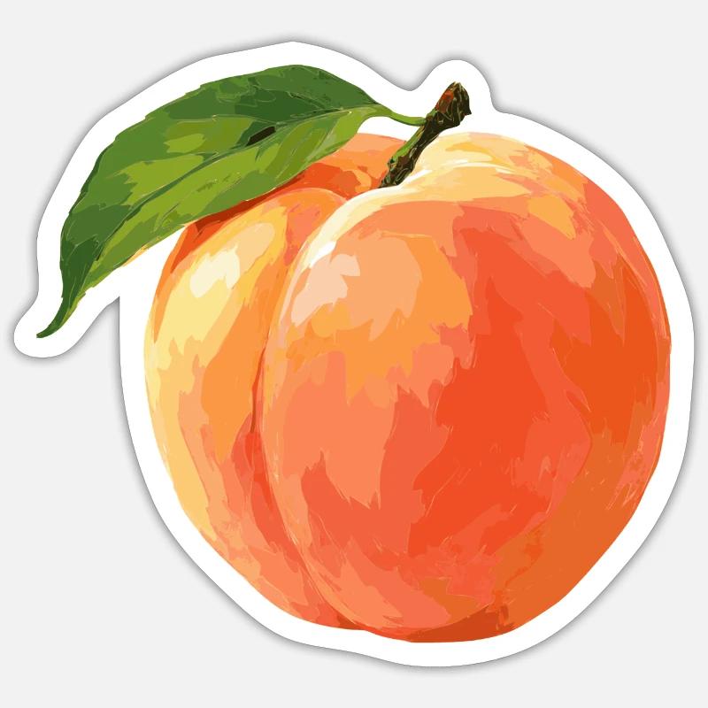 Pfirsich Sticker Größe S (10 x 10 cm)