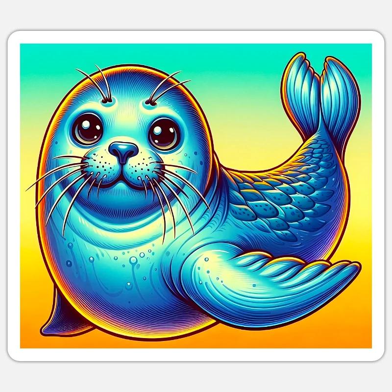 Phoque Sticker taille S (10 x 10 cm)
