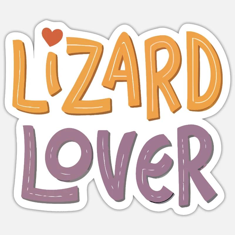 Lizard lover - Sticker size S (10 x 10 cm) - white matte