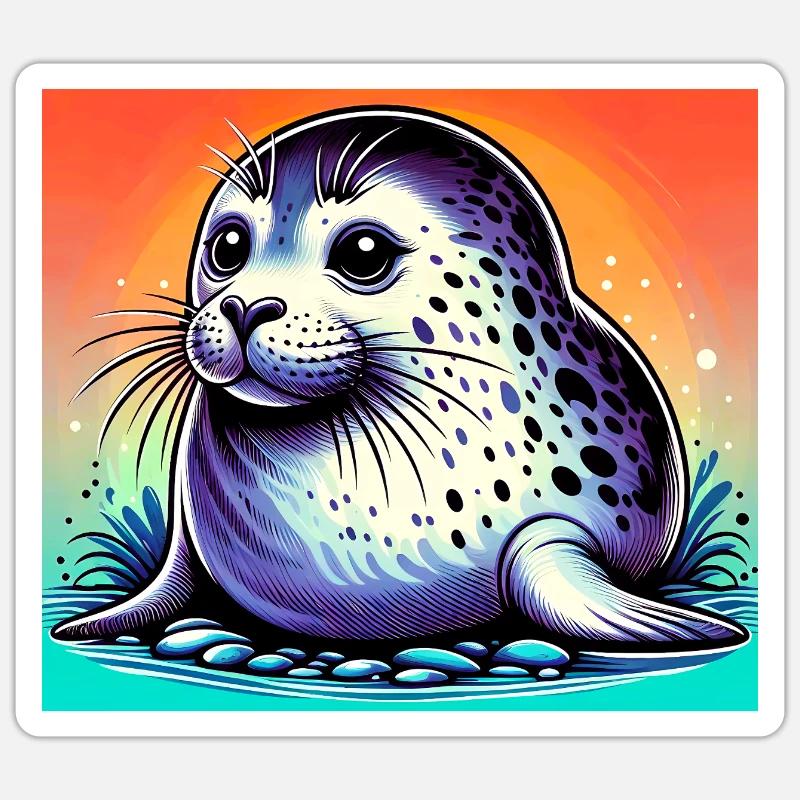 Phoque Sticker taille S (10 x 10 cm)