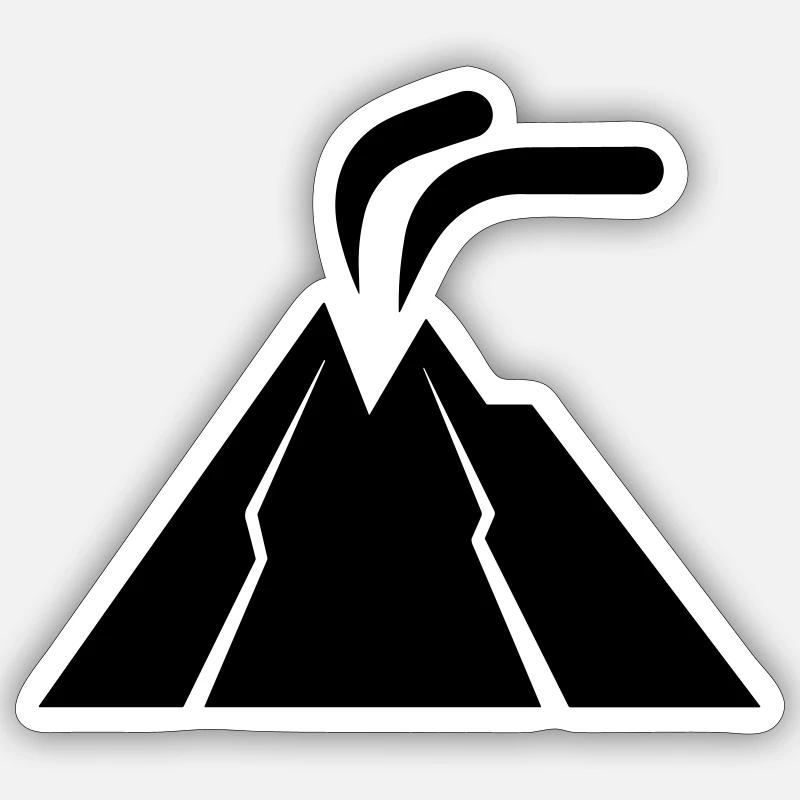volcano Sticker size S (10 x 10 cm)