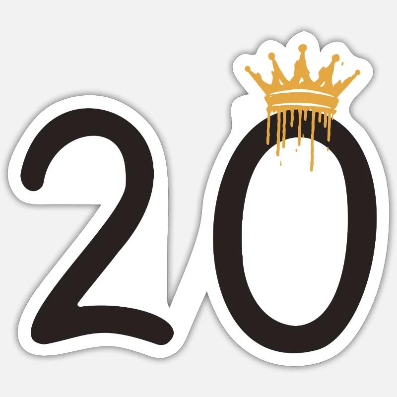 20 - Sticker taille S (10 x 10 cm) - blanc mat