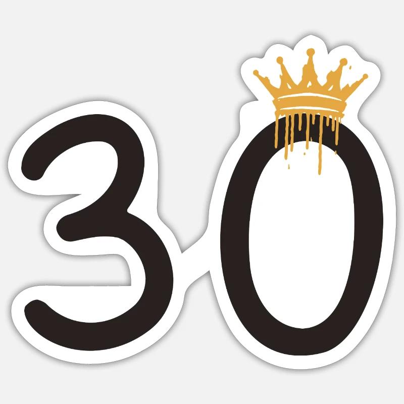 30 - Sticker size S (10 x 10 cm) - white matte