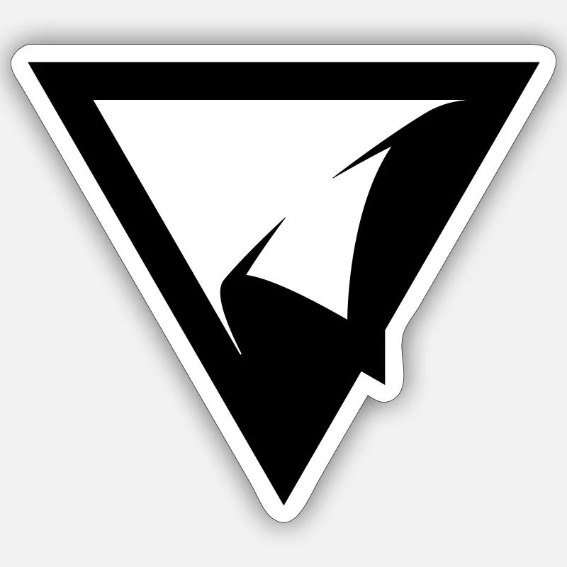 TRIANGLE PATCH - Sticker size S (10 x 10 cm) - white matte