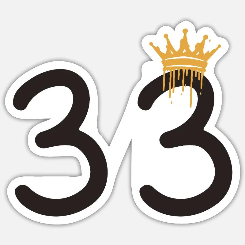 33 - Sticker size S (10 x 10 cm) - white matte