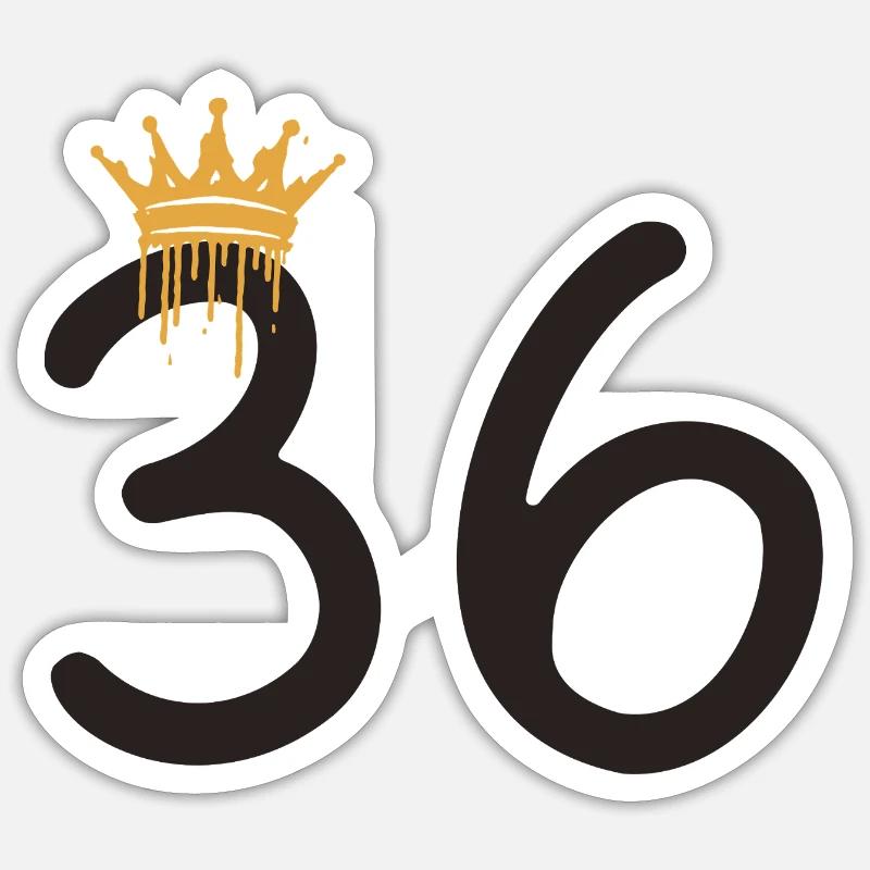 36 - Sticker taille S (10 x 10 cm) - blanc mat