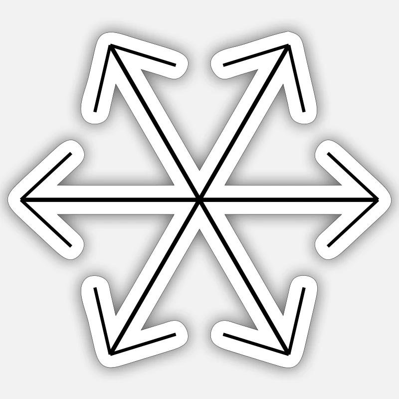 Abstract Geometric Pattern Design - Sticker size S (10 x 10 cm) - white matte