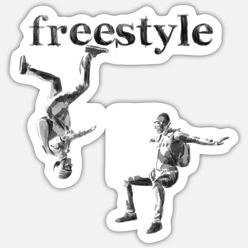 Nage libre - Sticker taille S (10 x 10 cm) - blanc mat