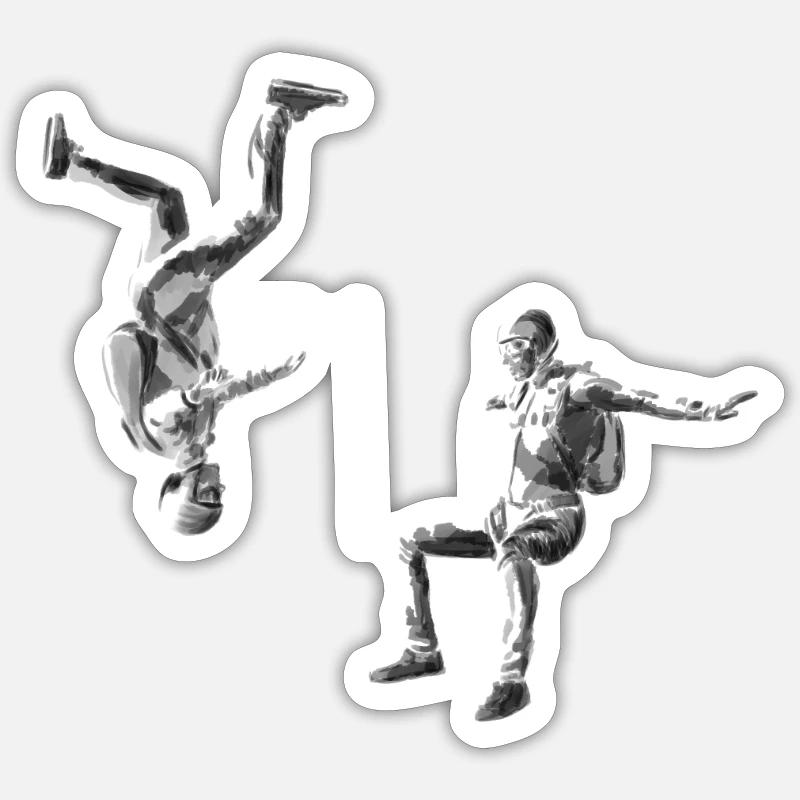 Nage libre Sticker taille S (10 x 10 cm)