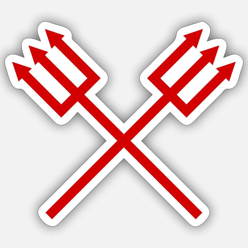 Trident - Sticker size S (10 x 10 cm) - white matte