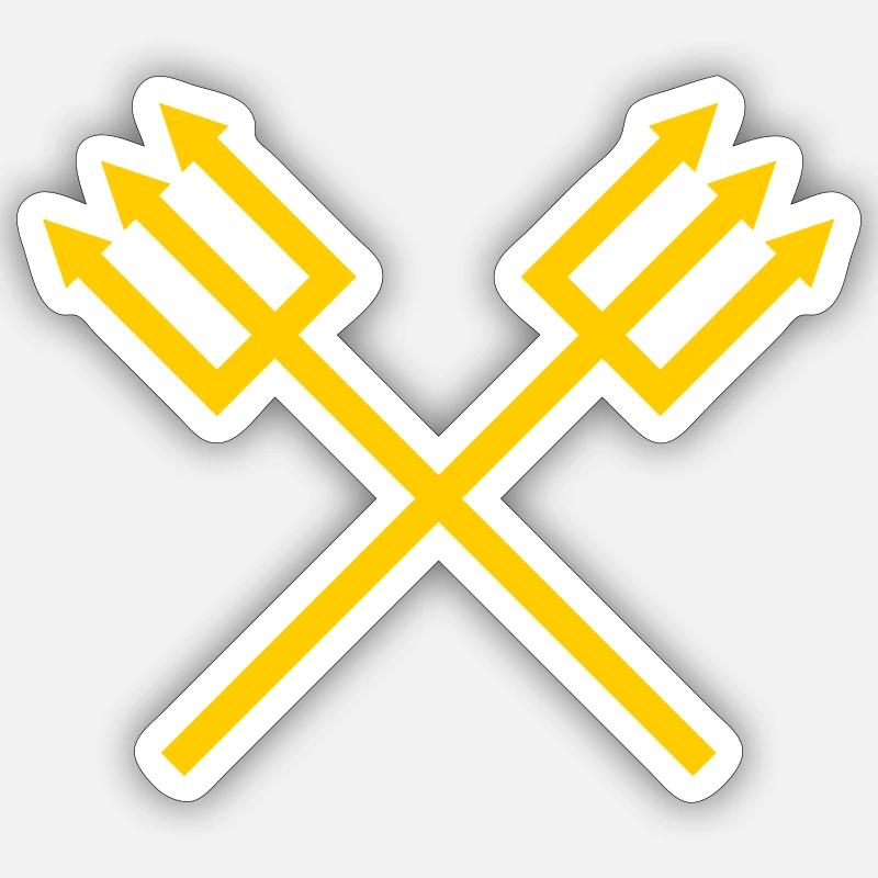 Trident Sticker size S (10 x 10 cm)