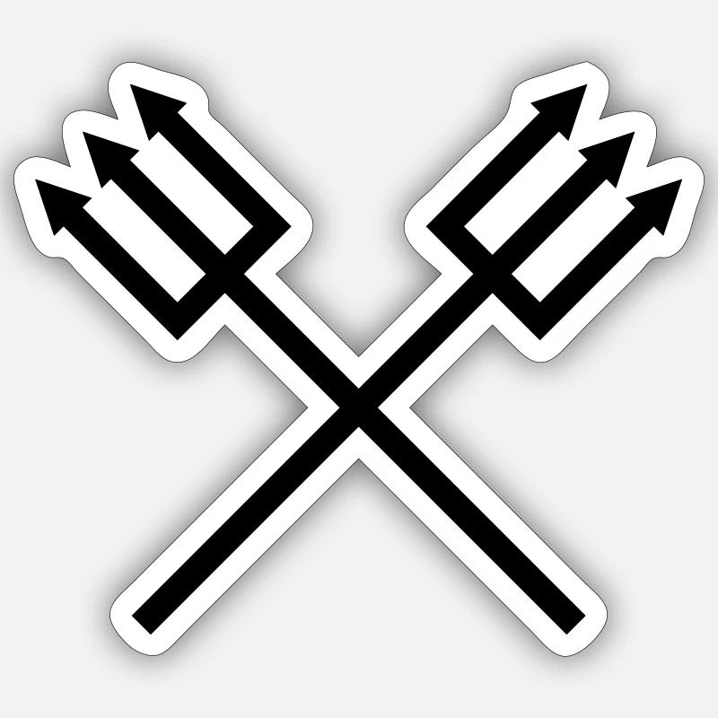 Trident - Sticker size S (10 x 10 cm) - white matte