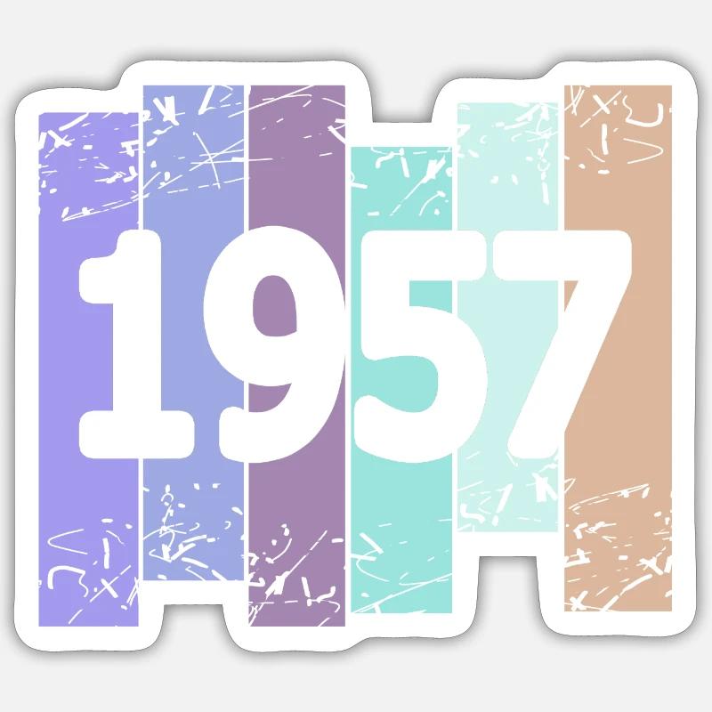 1957 - Sticker taille S (10 x 10 cm) - blanc mat