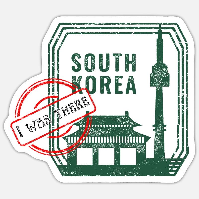 Souvenir Corée du Sud – J’y étais Design Sticker taille S (10 x 10 cm)
