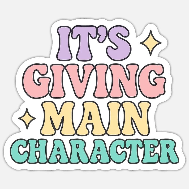 Main Character Vibes - Sticker size S (10 x 10 cm) - white matte