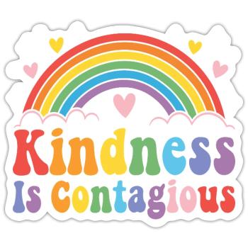 Kindness Emotional Learning Teacher SEL - Sticker taille S (10 x 10 cm) - blanc mat - Devant