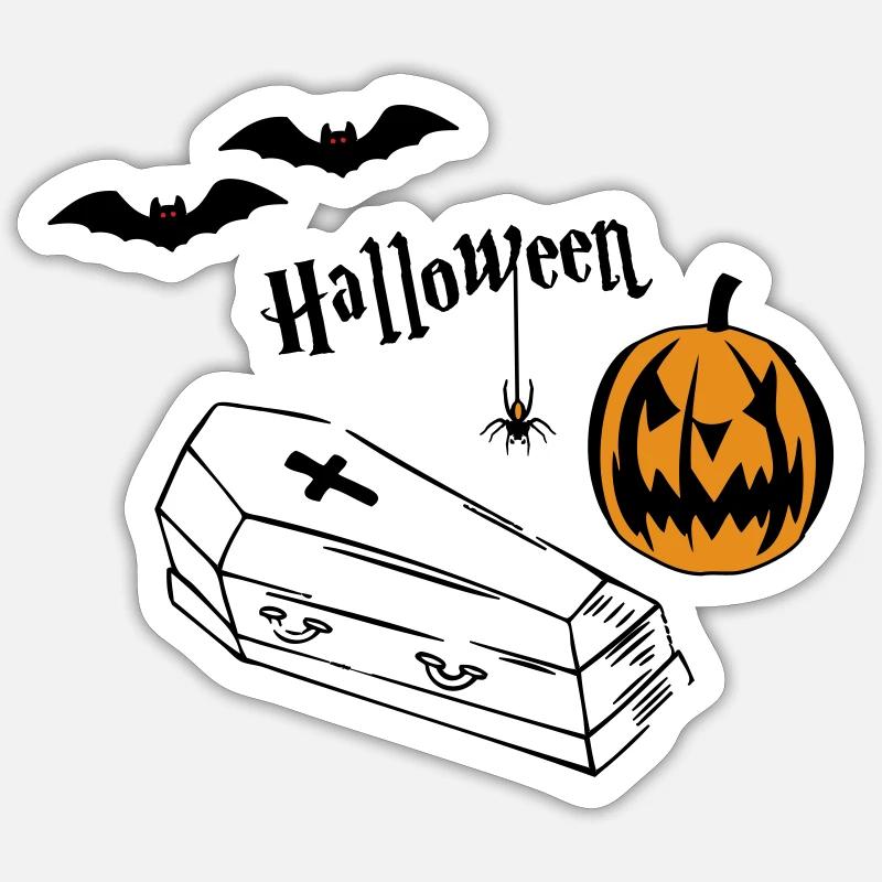Halloween Pumpkin Silhouette Sticker size S (10 x 10 cm)