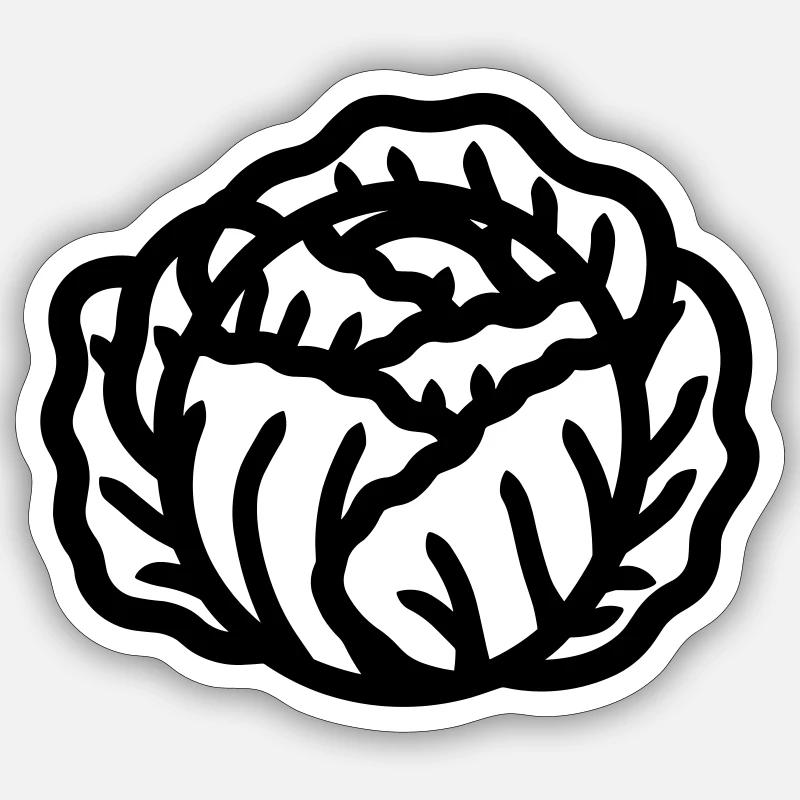 cabbage Sticker size S (10 x 10 cm)