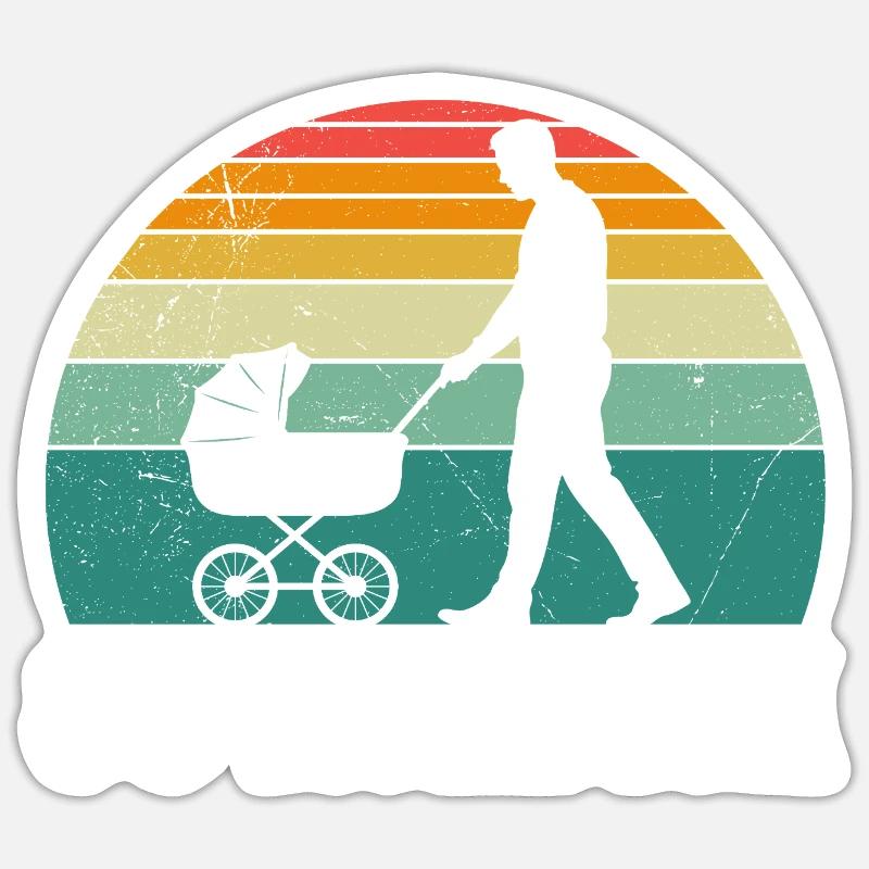 Bald Papa SO ROLL ICH LUSTIG - Sticker Größe S (10 x 10 cm) - Mattweiß