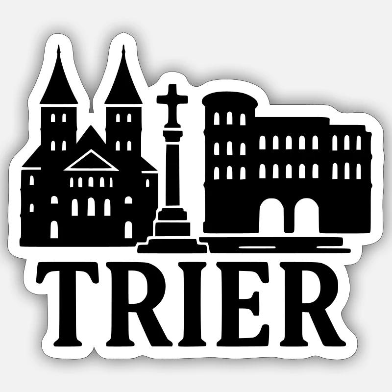 Silhouette de point de repère de Trèves Sticker taille S (10 x 10 cm)