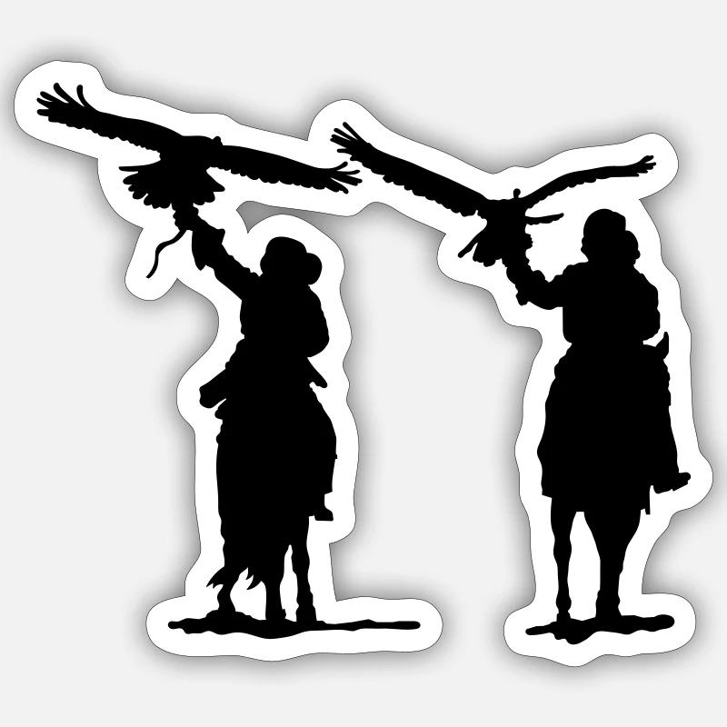 Hunter - Sticker size S (10 x 10 cm) - white matte