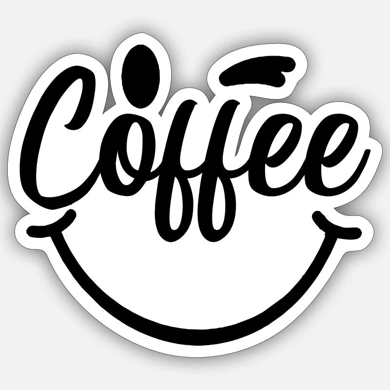 Coffee_Smile - Sticker size S (10 x 10 cm) - white matte