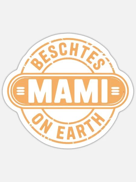 Beschtes Mami Schweizerdeutsch Muttertag - Sticker Größe S (10 x 10 cm) - Mattweiß