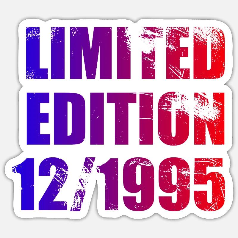 30e anniversaire Edition limitée 12/1995 - Sticker taille S (10 x 10 cm) - blanc mat