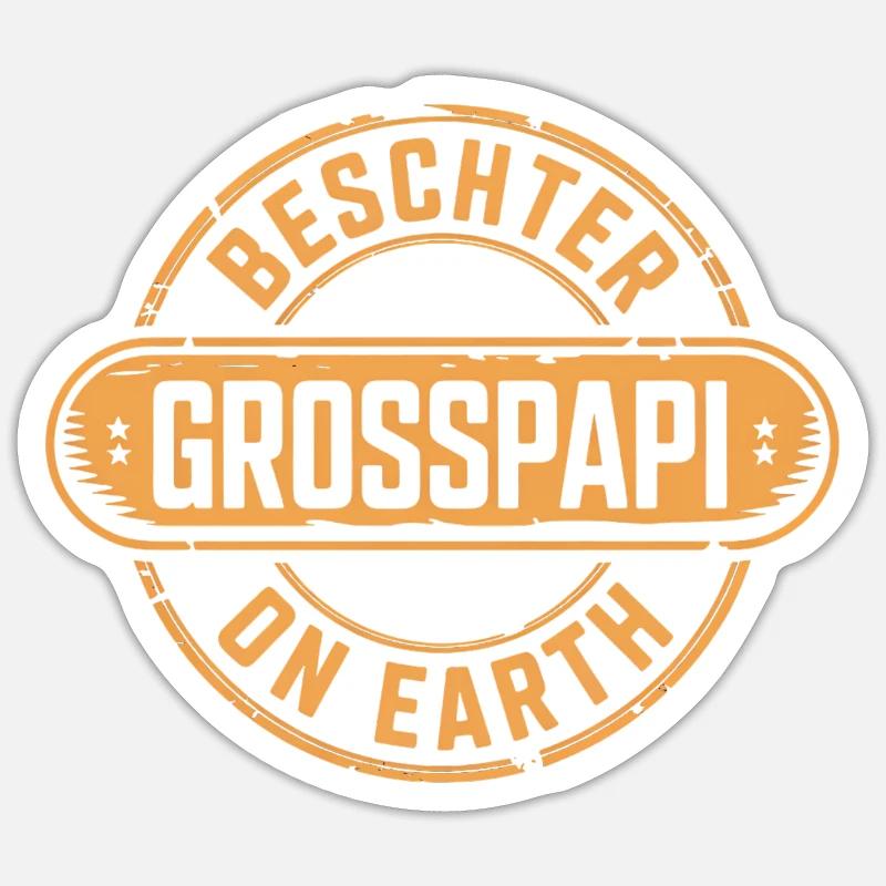 Beschter Grosspapi Dialecte suisse - Sticker taille S (10 x 10 cm) - blanc mat