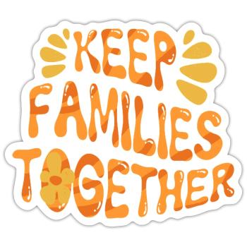 Humanité Égalité Garder les familles unies - Sticker taille S (10 x 10 cm) - blanc mat - Devant