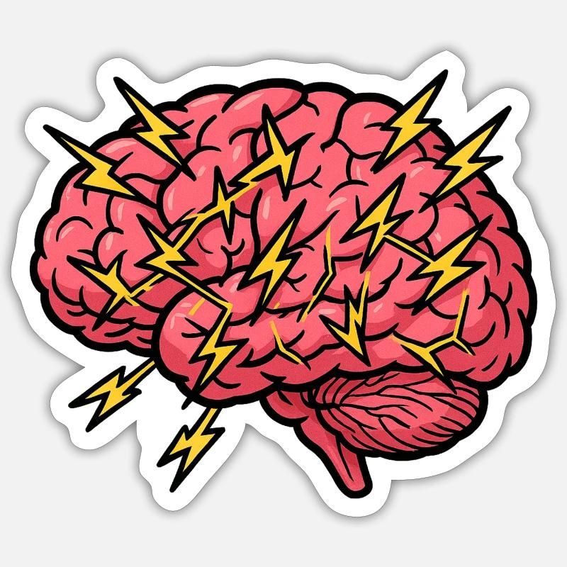 Blitzbrain Pop Art - Sticker size S (10 x 10 cm) - white matte