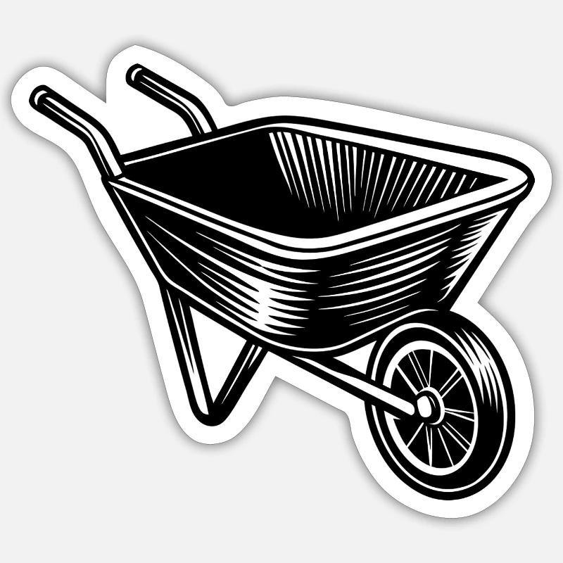 Brouette Sticker taille S (10 x 10 cm)