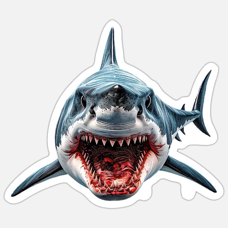 Requin Sticker taille S (10 x 10 cm)