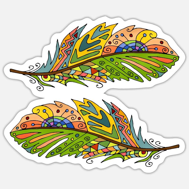 Feder Sticker Größe S (10 x 10 cm)