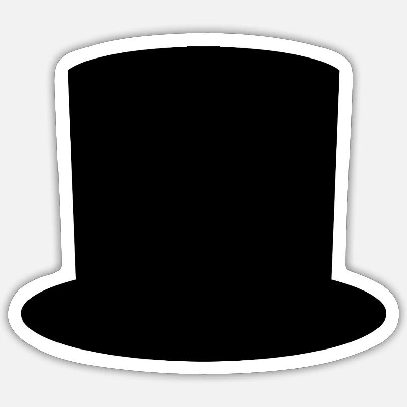 Haut-de-forme Sticker taille S (10 x 10 cm)