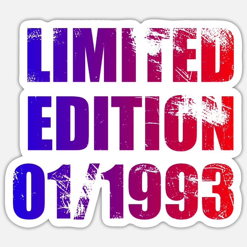 33e anniversaire Édition Limitée 01/1993 - Sticker taille S (10 x 10 cm) - blanc mat