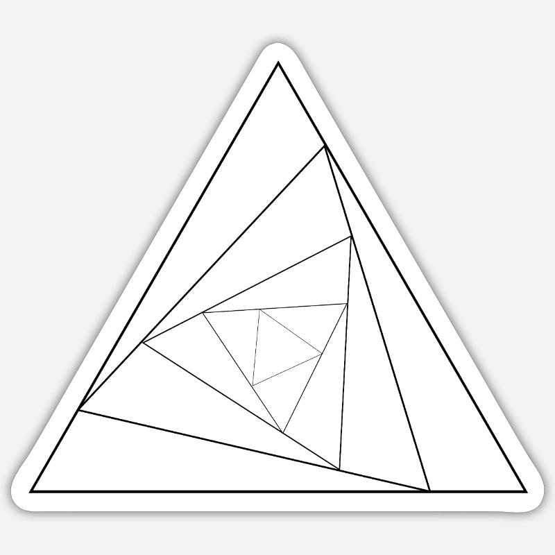 Triangle triangulaire - Sticker taille S (10 x 10 cm) - blanc mat
