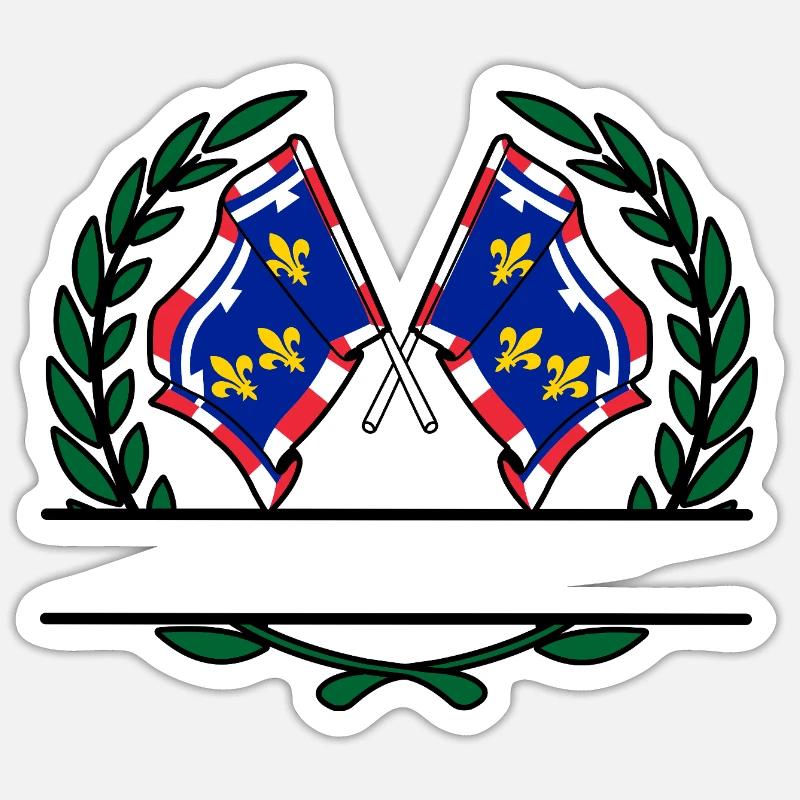 Centre-Val de Loire Namespace - Sticker size S (10 x 10 cm) - white matte