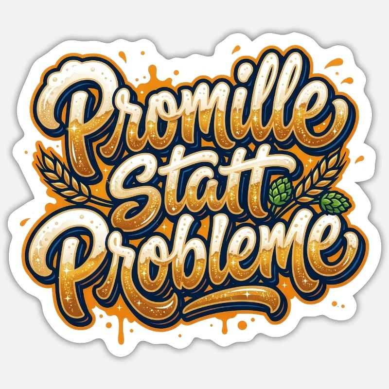 Alcohol instead of problems Sticker size S (10 x 10 cm)