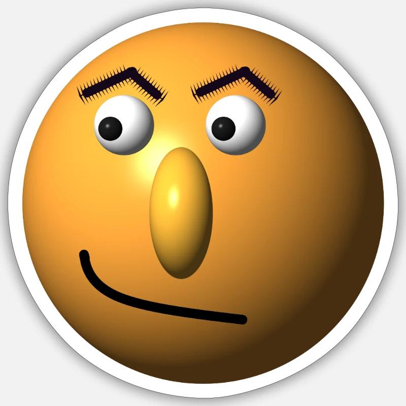 Visage espiègle Sticker taille S (10 x 10 cm)