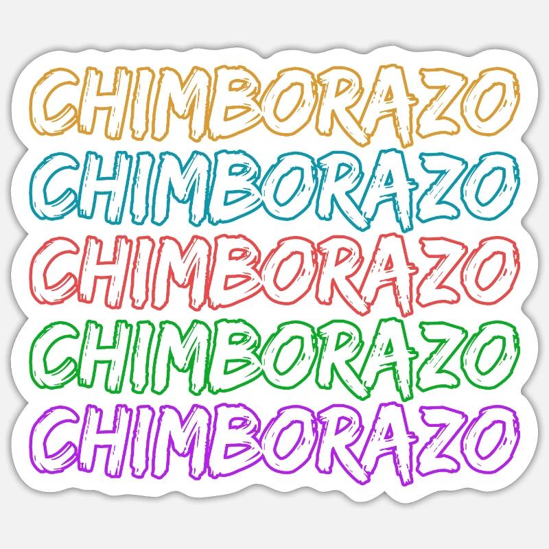Escalade du Chimborazo - Sticker taille S (10 x 10 cm) - blanc mat