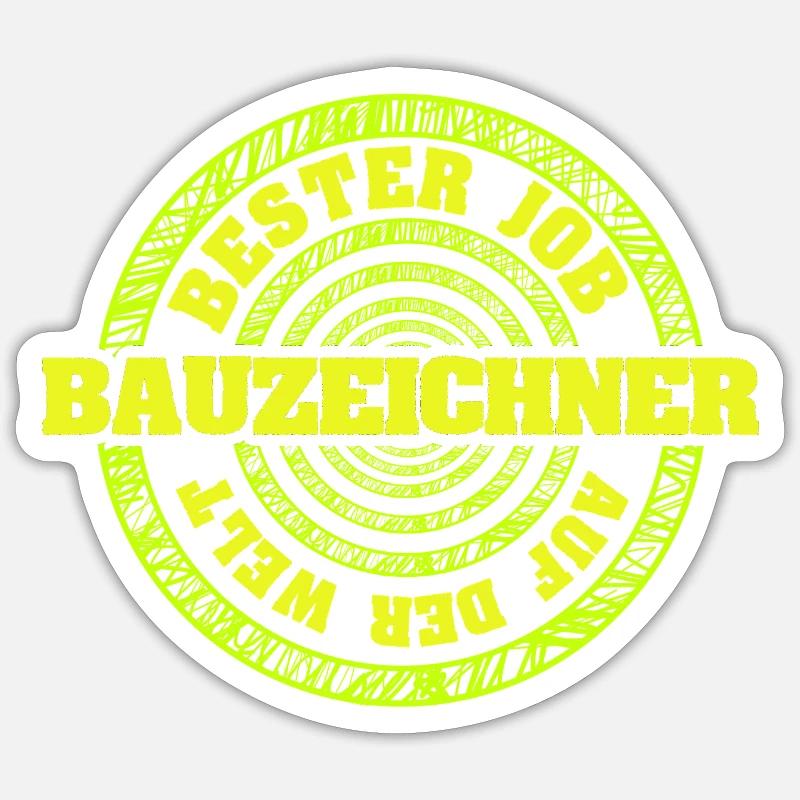 Gift for draftsman - Sticker size S (10 x 10 cm) - white matte