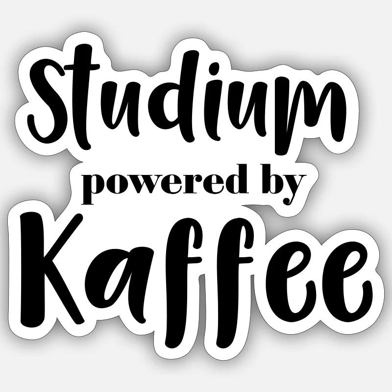 Studium powered by Kaffee Sticker Größe S (10 x 10 cm)