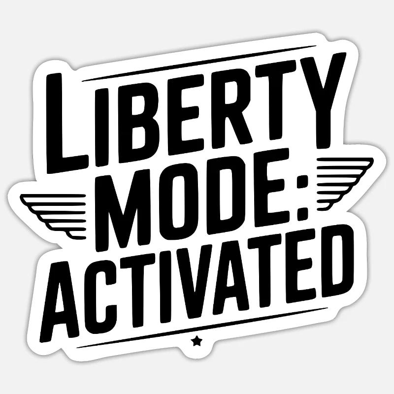Mode Liberté : Activé Sticker taille S (10 x 10 cm)
